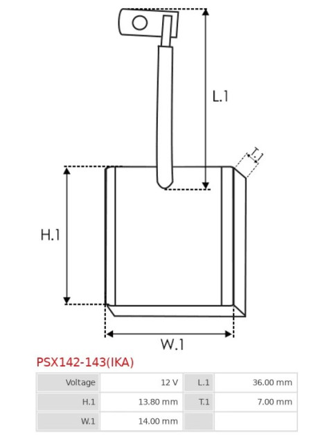 Indítómotorok keféi - PSX142-143(IKA)