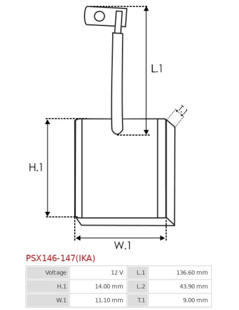 Indítómotorok keféi - PSX146-147(IKA)