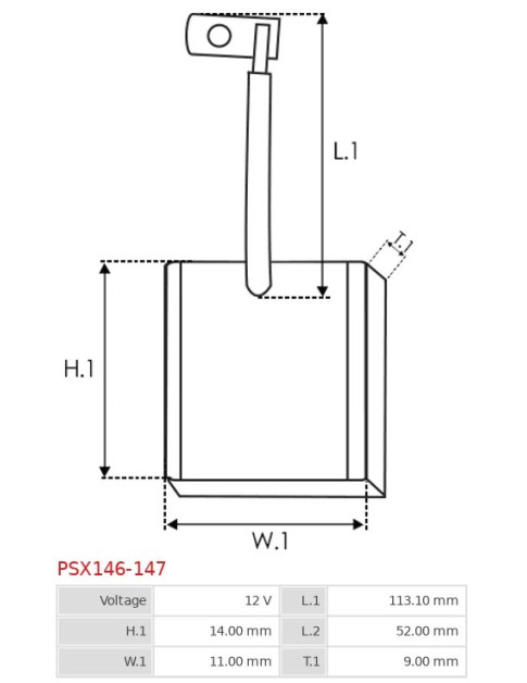 Indítómotorok keféi - PSX146-147