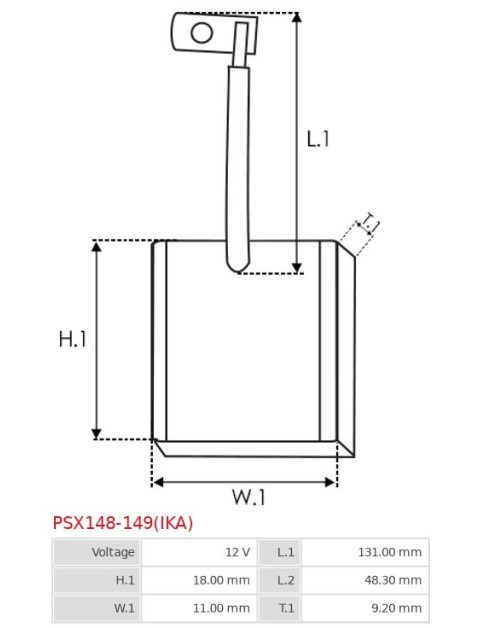 Indítómotorok keféi - PSX148-149(IKA)