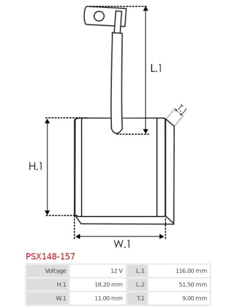 Indítómotorok keféi - PSX148-157