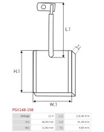 Indítómotorok keféi - PSX148-158