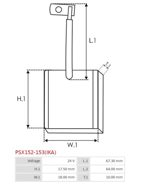 Indítómotorok keféi - PSX152-153(IKA)