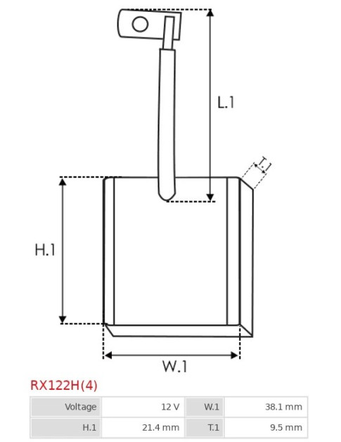 Indítómotorok keféi - RX122H(4)