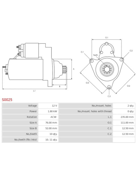 Indítómotor - S0025