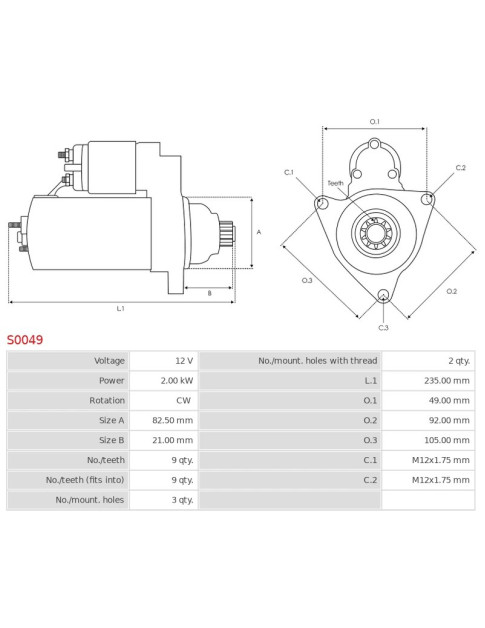 Indítómotor - S0049