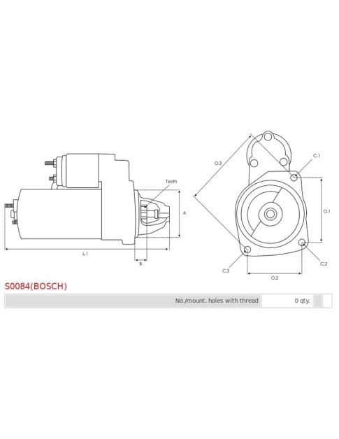 Indítómotor - S0084(BOSCH)