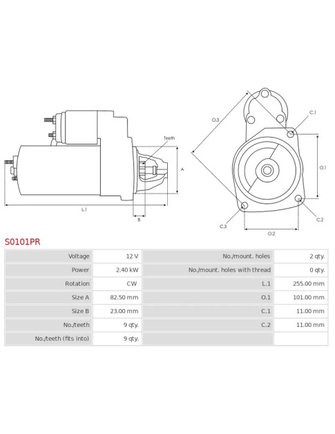 Indítómotor - S0101PR