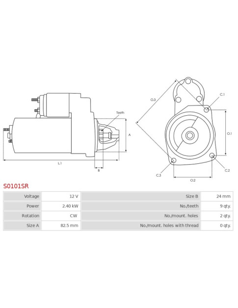 Indítómotor - S0101SR