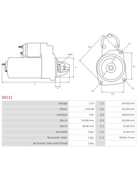 Indítómotor - S0111