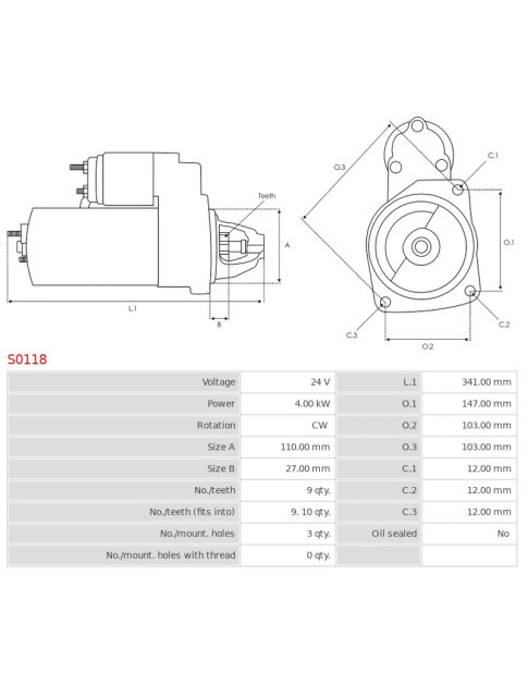 Indítómotor - S0118