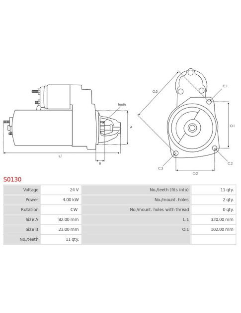 Indítómotor - S0130