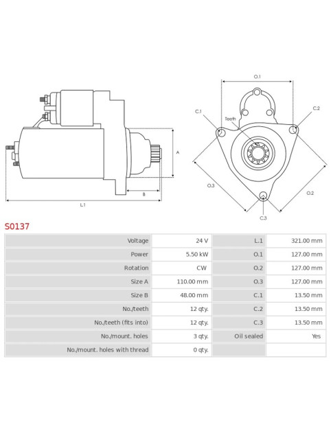 Indítómotor - S0137