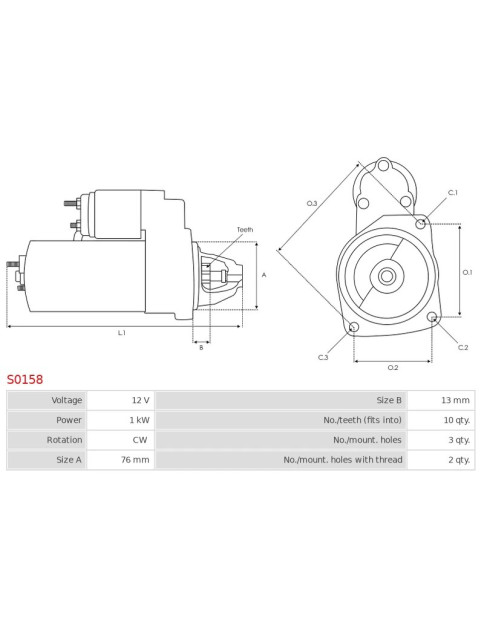 Indítómotor - S0158