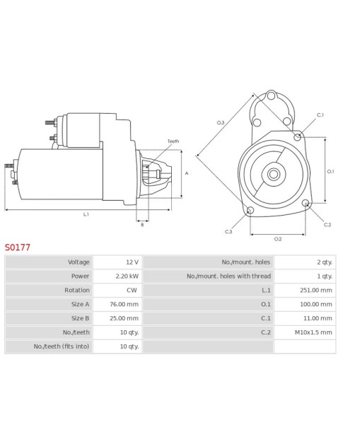 Indítómotor - S0177