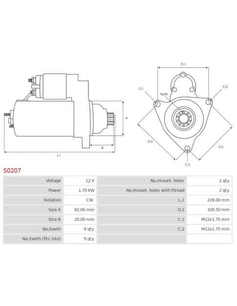 Indítómotor - S0207