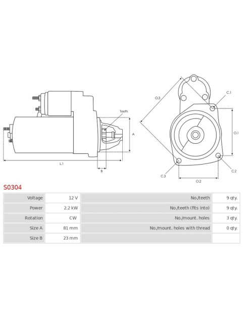 Indítómotor - S0304