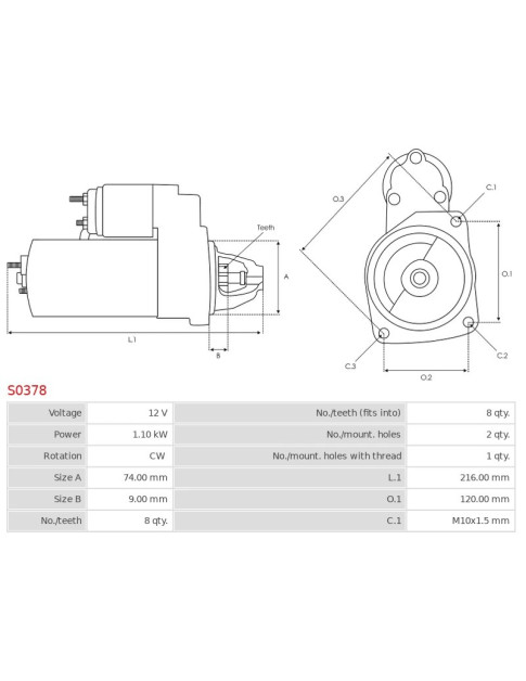 Indítómotor - S0378