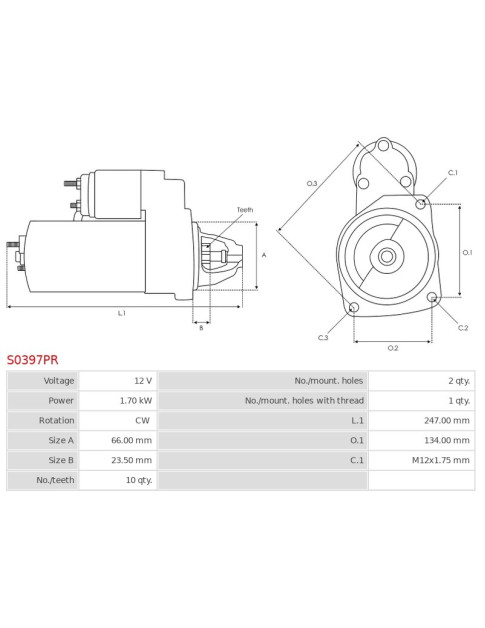 Indítómotor - S0397PR