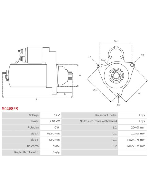 Indítómotor - S0468PR