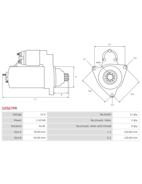 Indítómotor - S0567PR