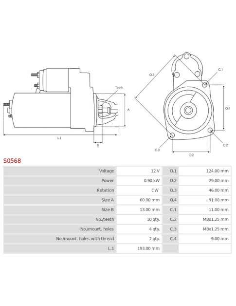 Indítómotor - S0568