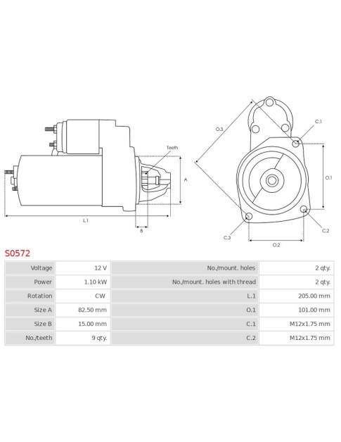 Indítómotor - S0572