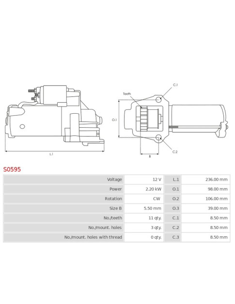 Indítómotor - S0595