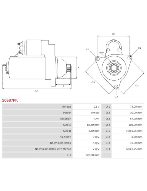 Indítómotor - S0687PR