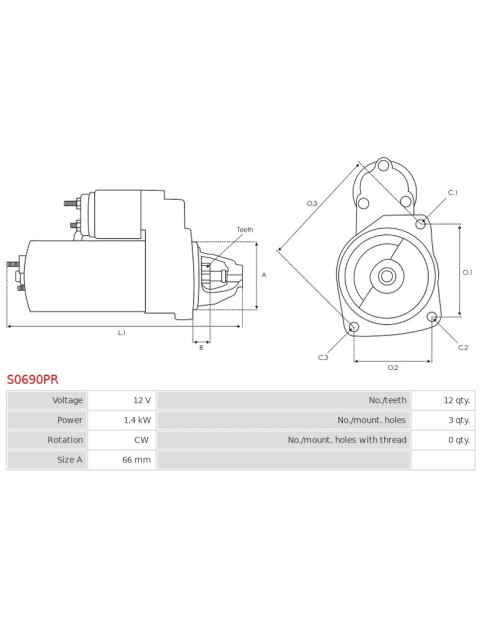 Indítómotor - S0690PR