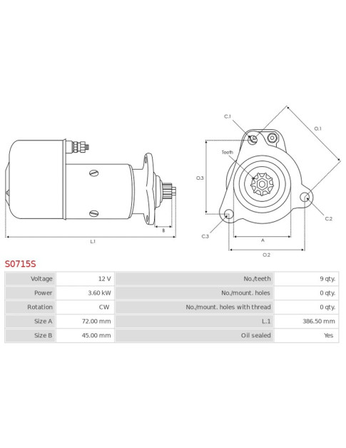 Indítómotor - S0715S