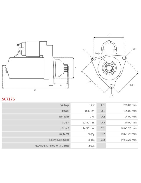 Indítómotor - S0717S