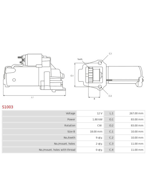 Indítómotor - S1003