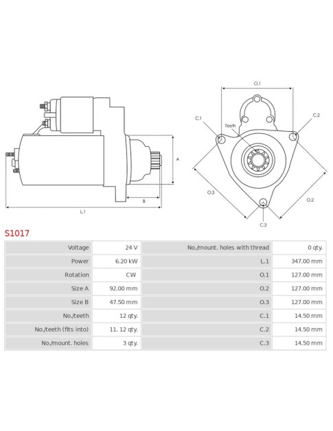 Indítómotor - S1017