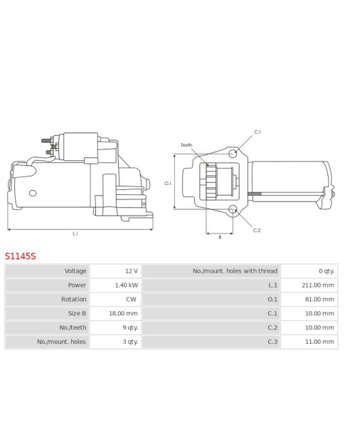 Indítómotor - S1145S