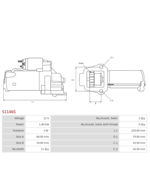 Indítómotor - S1146S