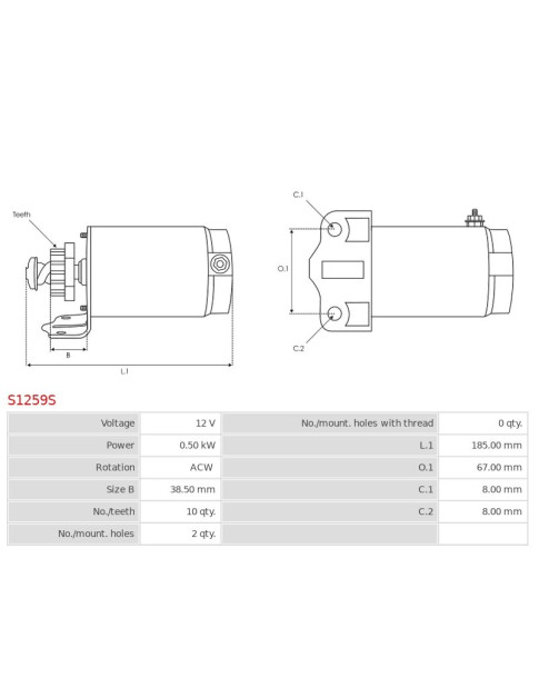 Indítómotor - S1259S