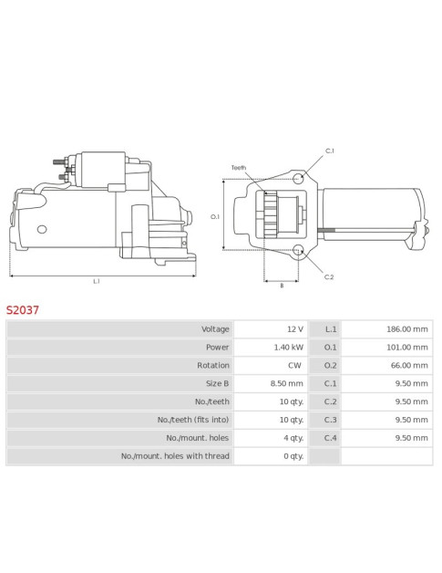 Indítómotor - S2037