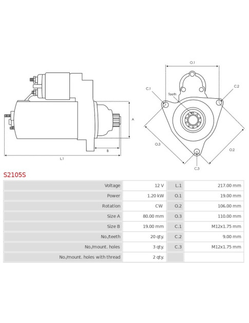 Indítómotor - S2105S