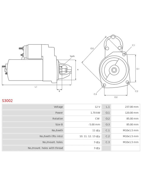 Indítómotor - S3002