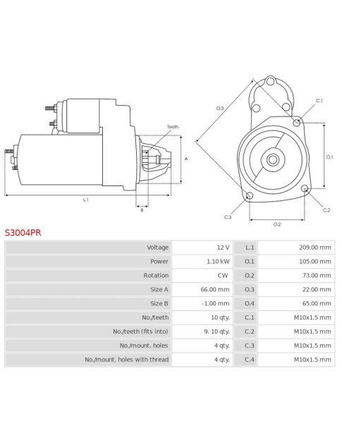 Indítómotor - S3004PR