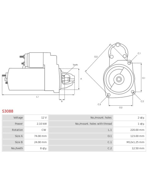 Indítómotor - S3088