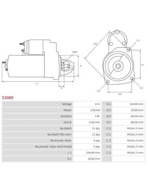 Indítómotor - S3089