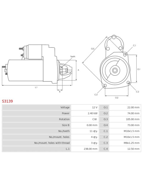 Indítómotor - S3139