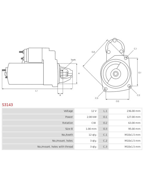 Indítómotor - S3143