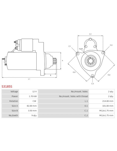 Indítómotor - S3185S