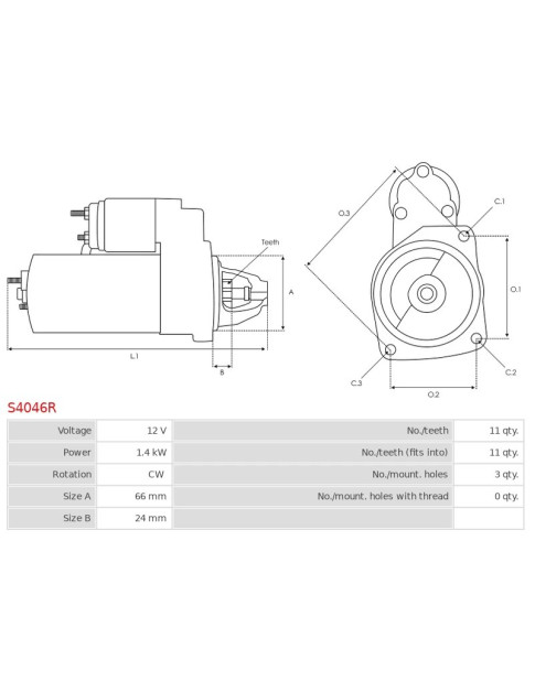 Indítómotor - S4046R