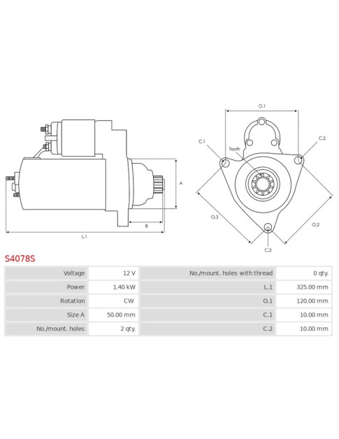 Indítómotor - S4078S