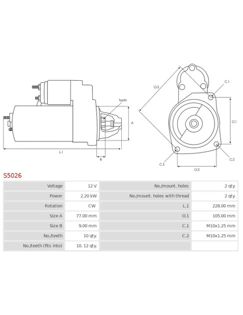 Indítómotor - S5026