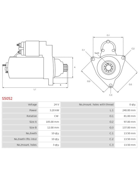 Indítómotor - S5052